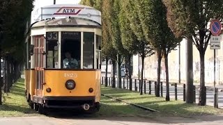 Tram ATM quotCarrelliquot 1825 in transito a Milano [upl. by Jamima]