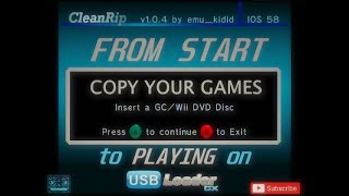 COPY YOUR 💿 GAMES Using CleanRip Then Patch Then Transfer Using Wii BackUp Manager [upl. by Earized]