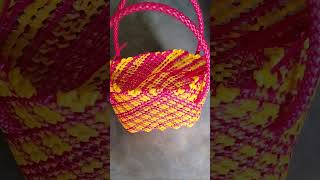 Plastic wire bag Plastic wire basket  Red and yellow colours plastic wire bag [upl. by Bullis]