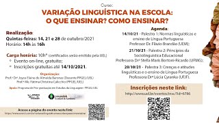 Curso Variação linguística na escola o que ensinar Como ensinar [upl. by Valerian]