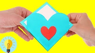 Basteln mit papier HerzKarte zum Valentinstag DIY Bastelideen [upl. by Choo534]