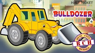 Bulldozer Truck  Monster Truck for kids  Real City Heroes  Videos for kids [upl. by Jedlicka]