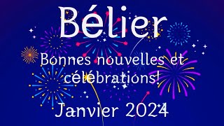 Bélier janvier 2024 ♈️ Bonnes nouvelles célébrations [upl. by Llevert824]