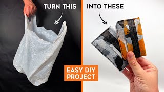 Beginners Guide to Plastic Bag Recycling  How to Make a Wallet [upl. by Aicirtal]