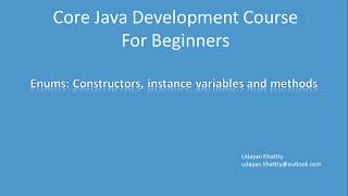 2 Enums Constructors instance variables and methods [upl. by Yajet]