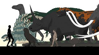 Size Comparison Prehistoric Animalsrandom Animated 2 [upl. by Kiernan]