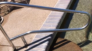 How to Install a Handrail for the Pool Complete Installation [upl. by Nimaj]