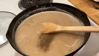 Original WATER GRAVY Recipe From Pork Chop Pan Drippings [upl. by Bonnette372]