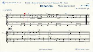 Habanera  Carmen Georges Bizet  2nd Violin [upl. by Henebry]