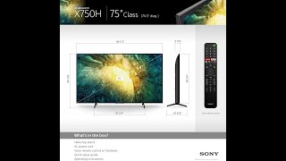 Sony KD75X750H 75 inch 4K Ultra HD Smart TV Review [upl. by Niko]