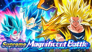 AGL ANGEL SSJ3 GOKU VS SSBKK GOKU amp SSBE VEGETA SUPREME MAGNIFICENT BATTLE DBZ Dokkan Battle [upl. by Atekan]