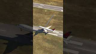 Dangerous Landing Delta Air Boeing 777 at Tanagra Airport shorts [upl. by Hellah395]