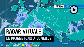 Radar Virtuale tanta pioggia in arrivo [upl. by Kramnhoj57]