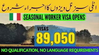 89050 Seasonal Work Visa of Italy Opens Today under Decreto Flussi 2024 [upl. by Nairrod806]