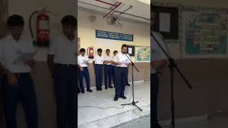 Hisham Habib Reads the News in school assembly Class IX  Nov 19 2024 [upl. by Kiersten]