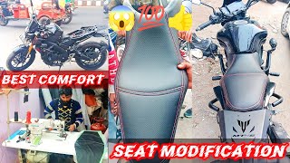 MT15 seat modification  best comfort  😌 new seat cover 😍 [upl. by Rasmussen]