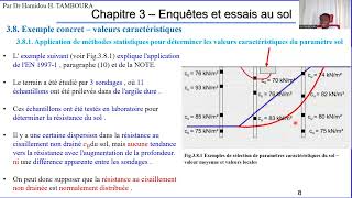 Eurocode 7  Conception géotechniqueChapitre 3  essais de terrain Partie 3 Exemple concret 1 [upl. by Kolnos]