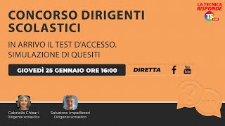 Concorso dirigenti scolastici in arrivo il test daccesso Simulazione di quesiti [upl. by Nylhtak]