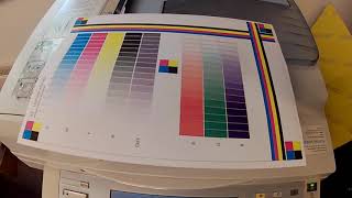 RICOH MPC2500 Color Copier TEST COLOR PATTERN amp GRAY SCALE [upl. by Biebel]