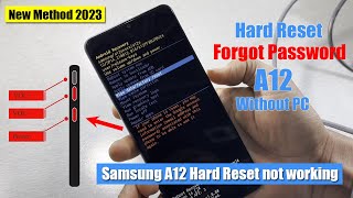 Samsung A12 Hard Reset Pin Lock Remove Without Pc  Method 2024 [upl. by Valaria656]