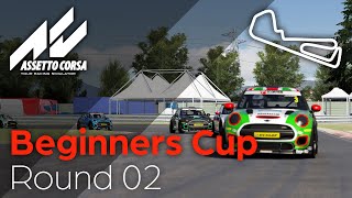 Assetto Corsa  ThePitCrew Beginners Cup  Round 02  Magione  Mini Cooper JCW [upl. by Eiger]