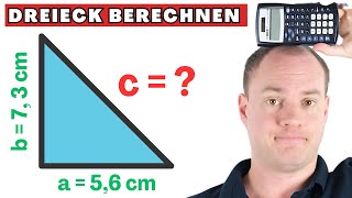 Dreieck berechnen mit Satz des Pythagoras [upl. by Tubb]