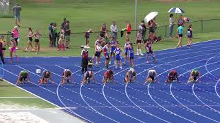 100m U17 Final Xavier Savage 1095 08 Queensland Junior Championships 2018 [upl. by Spracklen]