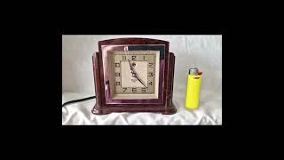 Art Deco Bakelite English Smith Sectric Electric Mantel Shelf Clock [upl. by Nlycaj]