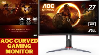 AOC Curved Frameless UltraFast Gaming Monitor  monitor gaming  gaming accessories  monitors [upl. by Hnaht]