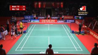 Wang Xiaoli Yu Yang F CHINA VS Ma Jin Tang Jinhua CHINA Djarum Indonesia Open 2013 [upl. by Roe243]