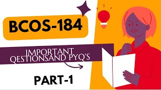 BCOS  184 ECommerce Important Topics  PYQ And Assignment Question PART1 bapsh ecommerce [upl. by Valina]