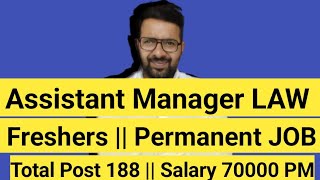 Bumper LAW Vacancy 2024  For Freshers Permanent LLB JOB [upl. by Zelda992]