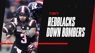 RedBlacks stave off rain delay to achieve season opening victory over Blue Bombers [upl. by Etteneg802]