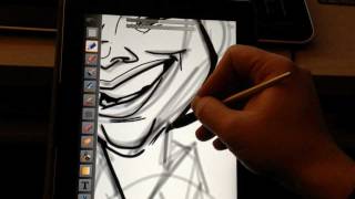 ArtStudio for Caricatures Tutorial Pt1 Linework [upl. by Ulrich]