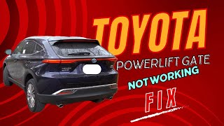 How To Fix Toyota Power LiftGate NOT WORKING  Reset Power LiftGate [upl. by Aiek]