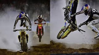 Heartbreak for Ken Roczen Ken Roczen Blows Rear Shock and Crashes Hard at Nashville SX  Girhore [upl. by Suoinuj]