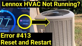 ✅ Lennox iComfort ● Clear Error Code 413 ● How to Reset Your HVAC Air Conditioner Heater [upl. by Gallenz]