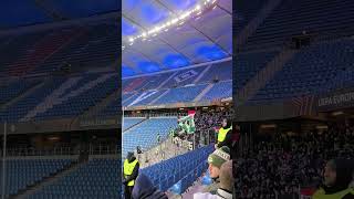 Dynamo Kyiv vs Ferencvaros 01 Fradi fans celebration [upl. by Luehrmann180]