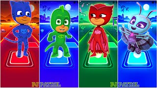 Catboy 🆚 Gekko 🆚 Owlette 🆚 Motsuki  PJ Masks 🎶 Tiles Hop EDM Rush [upl. by Ynafets797]