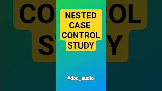 NESTED CASE CONTROL STUDY inicet neetpg concept medicine psm [upl. by Heller]