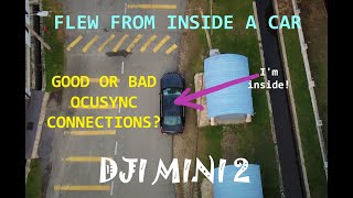 DJI MINI 2  FLIGHT FROM INSIDE A VEHICLES [upl. by Trinity424]