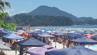 Praia grande lotada em Ubatuba SP Véspera de natal [upl. by Jeavons]