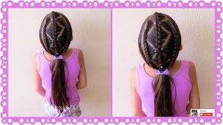 Peinado fácil para niña  Easy hairstyle for girl ❤ [upl. by Suzzy225]