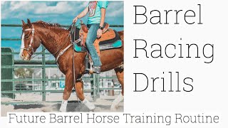 Barrel Racing Drills  My Arena Routine For my Barrel Horse In Training  Camo Cowgirl [upl. by Jo-Ann]