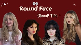 Tips to Glowup as a Round Face 🎀  Hairstyle  Makeup  Glasses  Natural glow [upl. by Rovaert397]