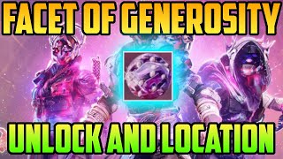 Facet of Generosity unlock and location  Destiny 2 [upl. by Enyaw530]