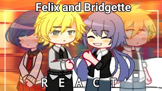 Felix and Bridgette react to Feligami and Adrienette  MLB react 11 GCRV [upl. by Yejus]