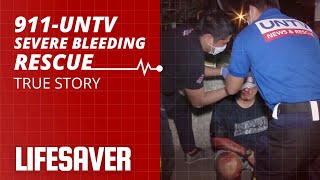 TRUE STORY 911UNTV rescue of motorcycle rider suffering from severe bleeding Lifesaver [upl. by Deron]