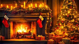 Christmas Fireplace Ambience 🔥🎄Christmas Tree and Fireplace Crackling  Christmas Background [upl. by Atilrahc874]