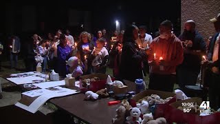 Independence apartment complex holds vigil for mother baby killed in police shooting [upl. by Lucchesi]